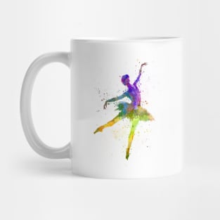 Classical ballet girl in watercolor Mug